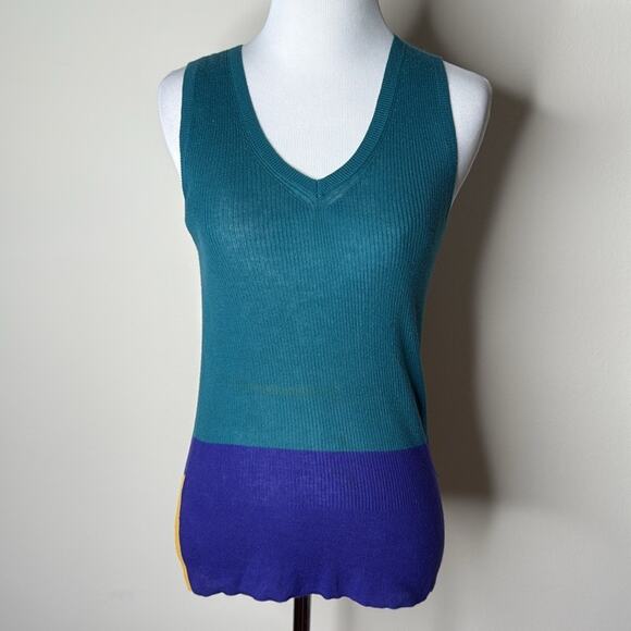 Etro Color Block Ribbed Tank - Picture 2 of 6